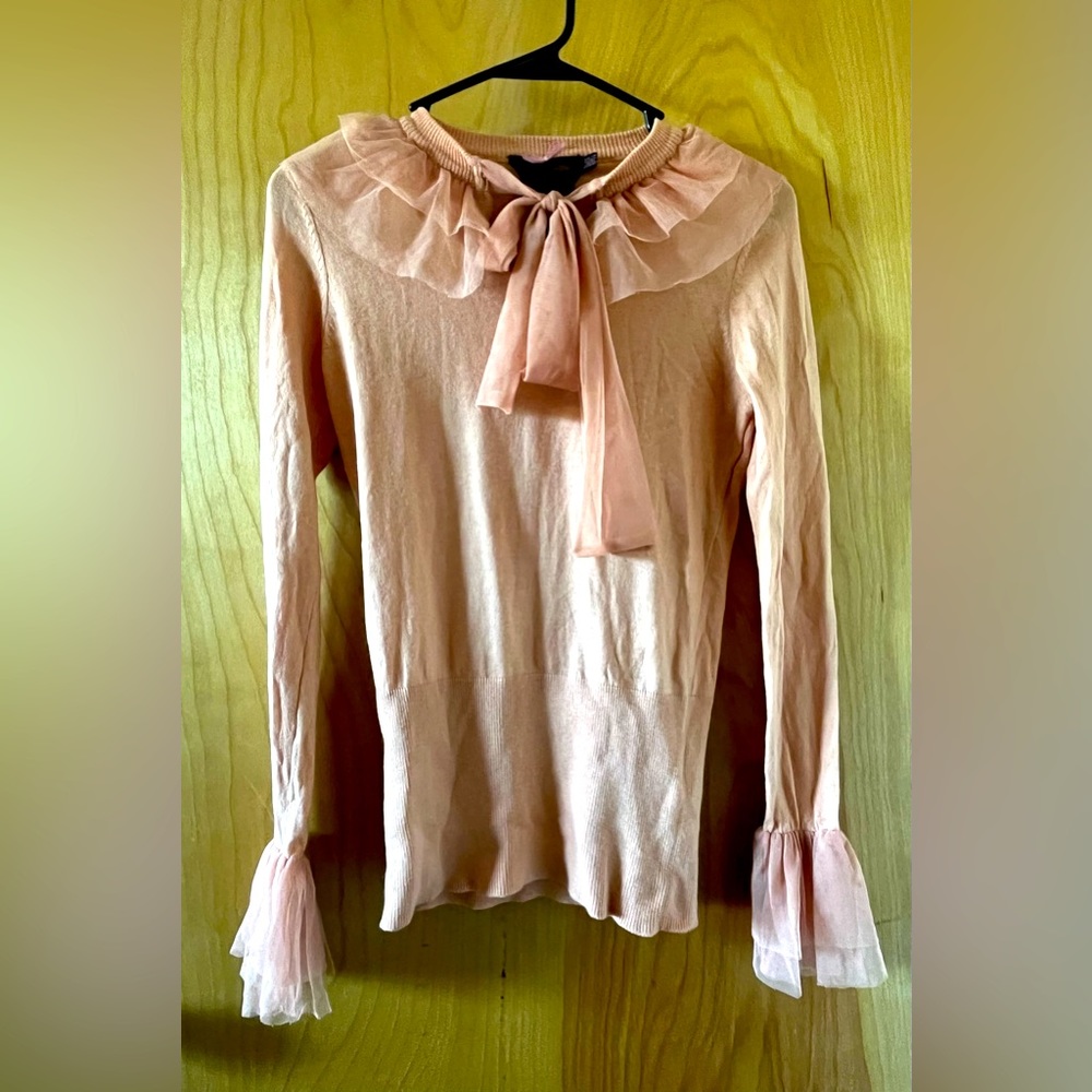 Twelve by Twelve Peach/Pink Sweater.  Size XS